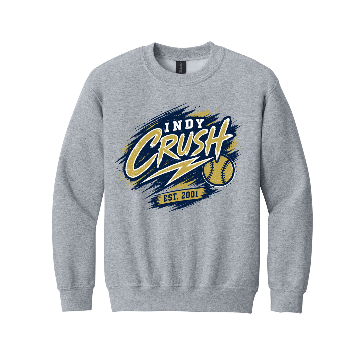 INDY CRUSH YOUTH CREW SWEATER  - CHOOSE FROM 4 DESIGNS