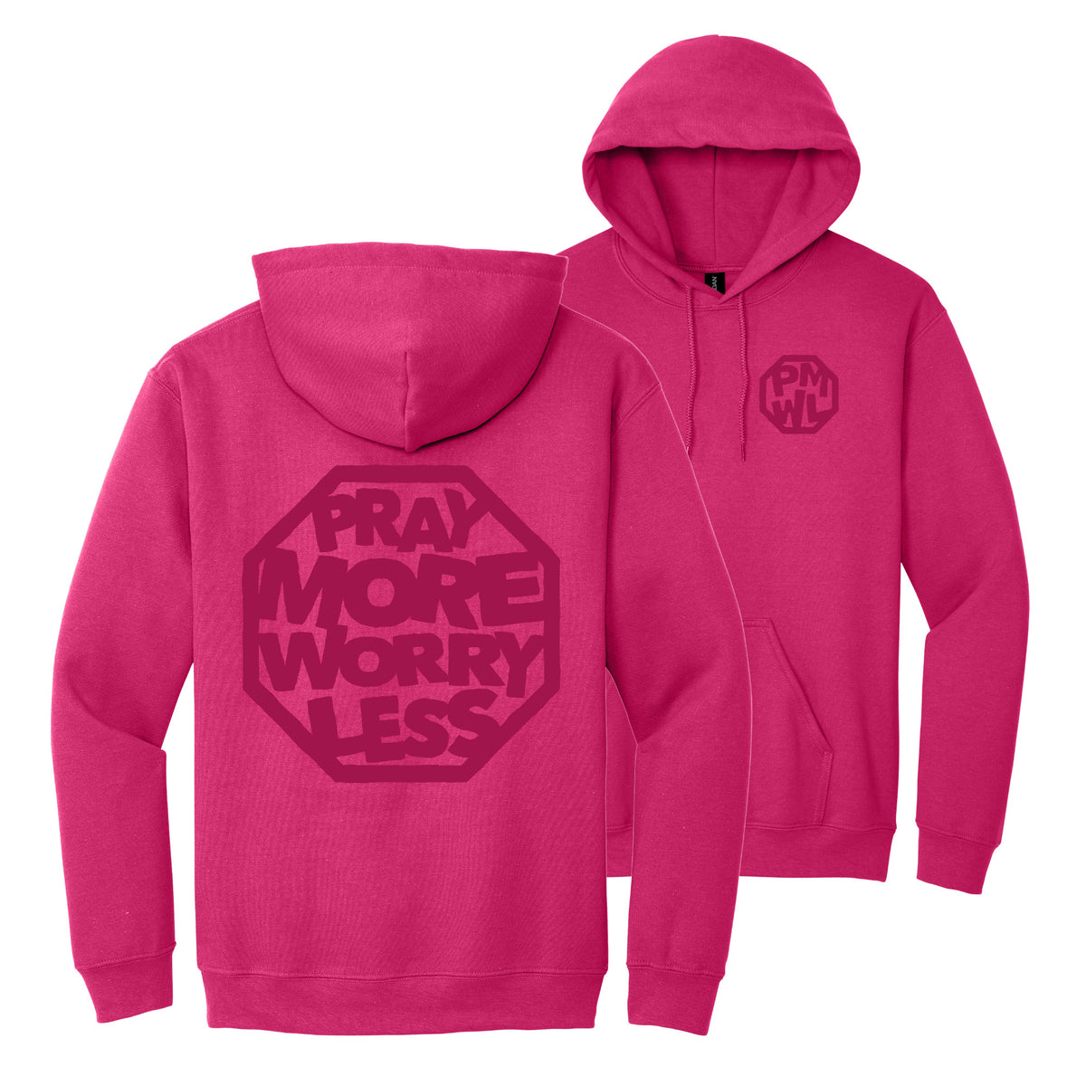 PRAY MORE WORRY LESS HOODIES - Tonal Ink
