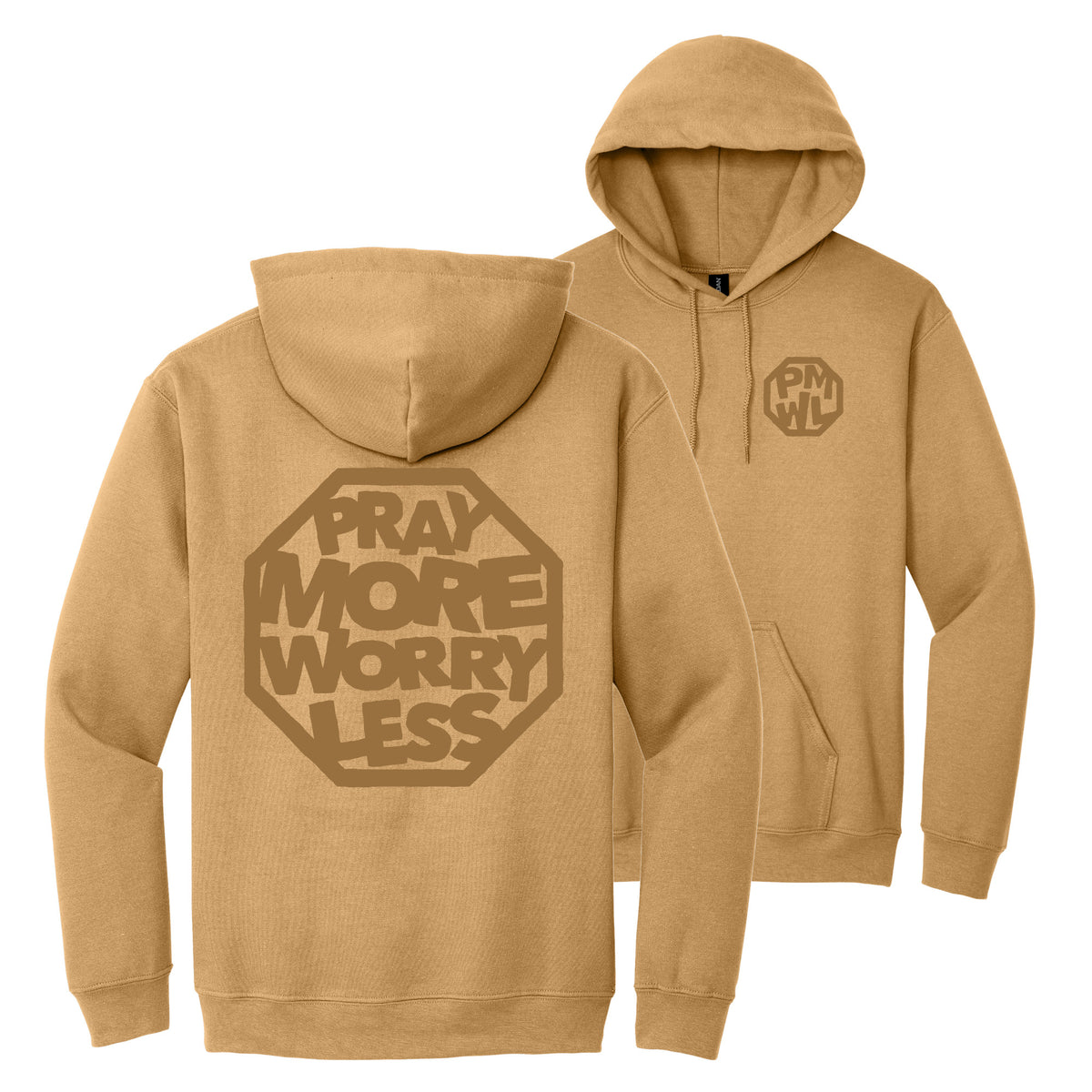 PRAY MORE WORRY LESS HOODIES - Tonal Ink