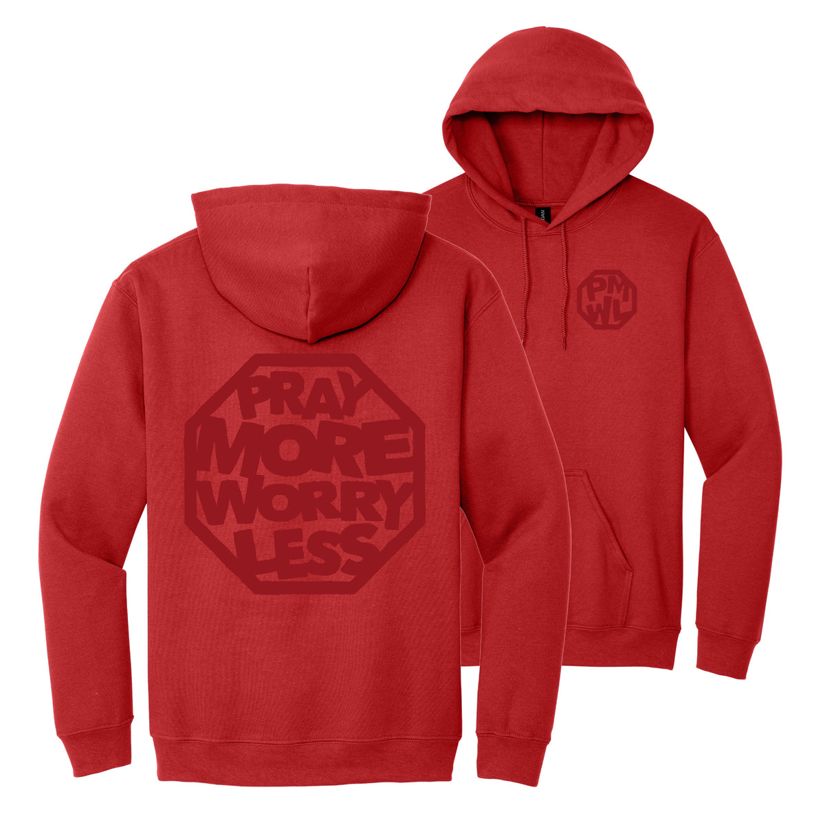 PRAY MORE WORRY LESS HOODIES - Tonal Ink