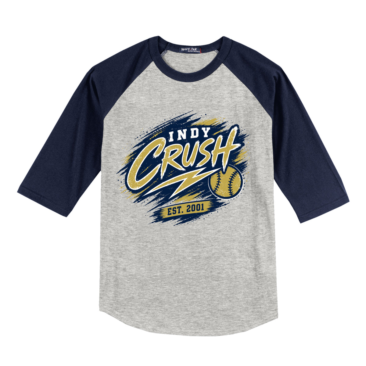 INDY CRUSH ADULT RAGLAN JERSEY - CHOOSE FROM 4 DESIGNS