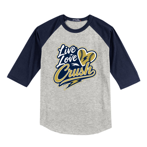 INDY CRUSH ADULT RAGLAN JERSEY - CHOOSE FROM 4 DESIGNS