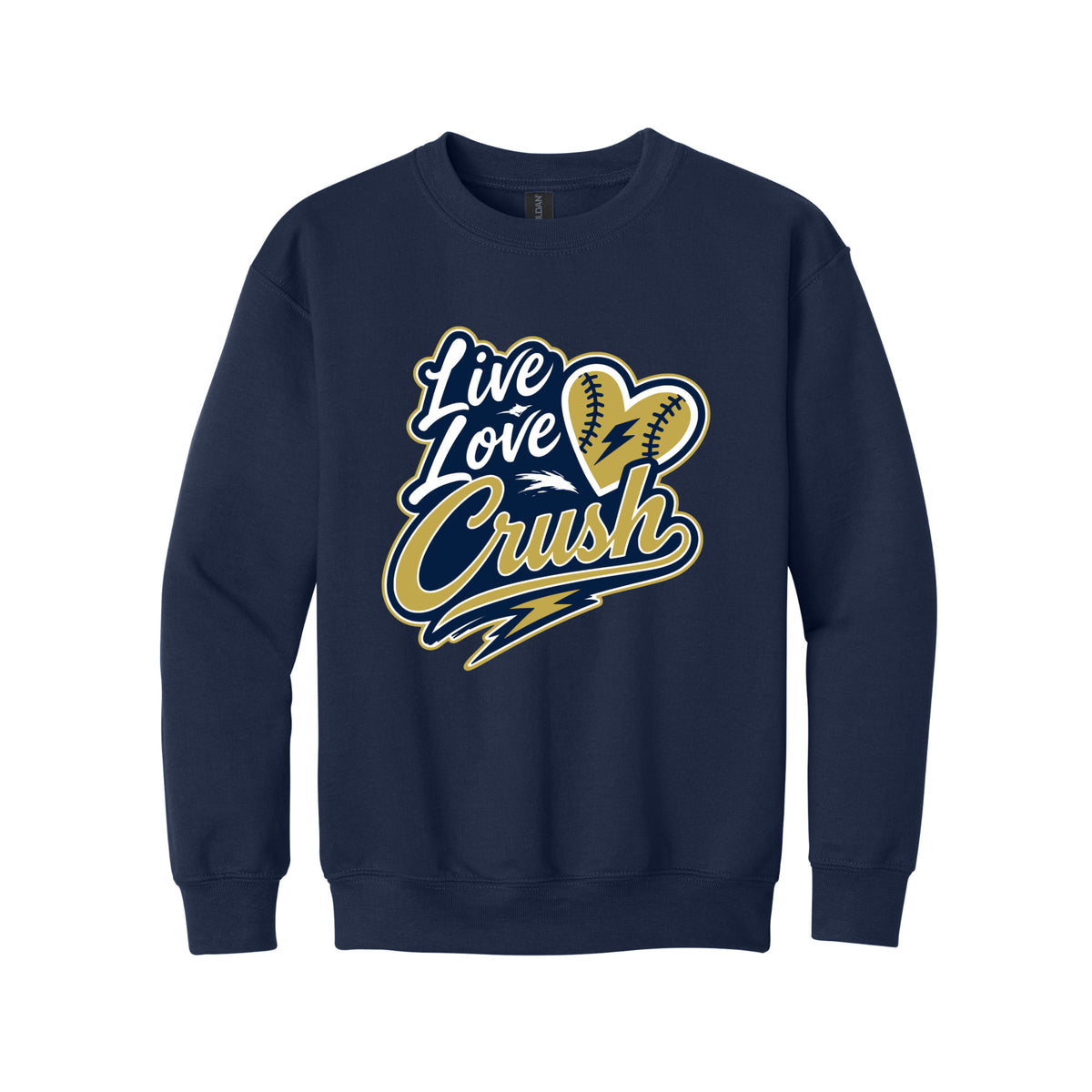 INDY CRUSH YOUTH CREW SWEATER  - CHOOSE FROM 4 DESIGNS