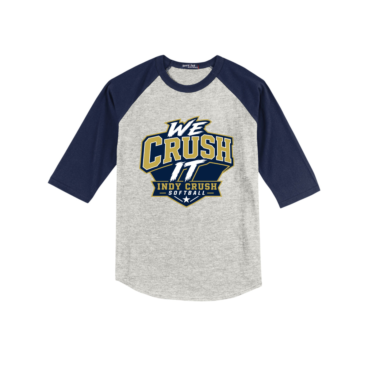 INDY CRUSH YOUTH RAGLAN JERSEY YT200 - CHOOSE FROM 4 DESIGNS