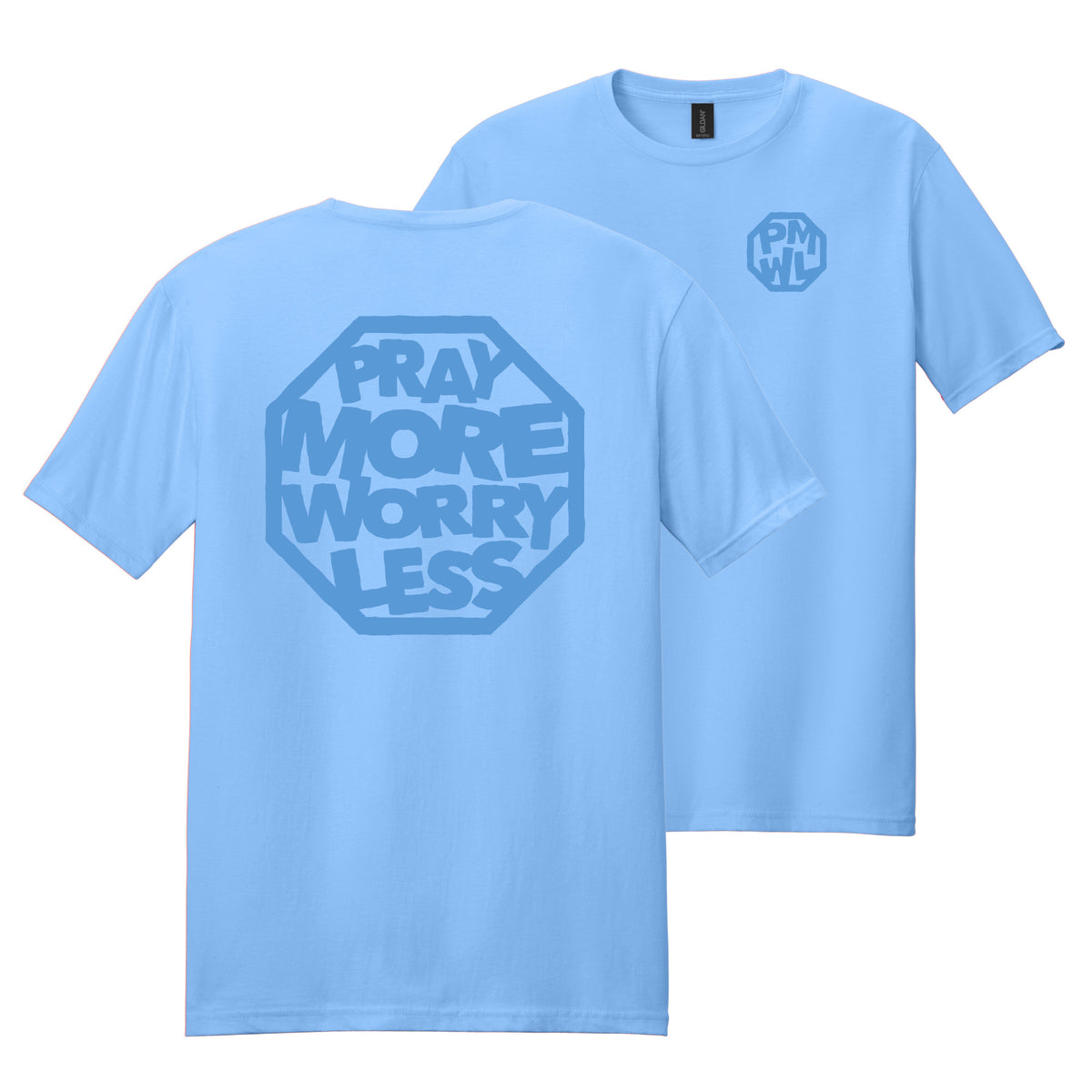 PRAY MORE WORRY LESS T-SHIRT - tonal ink