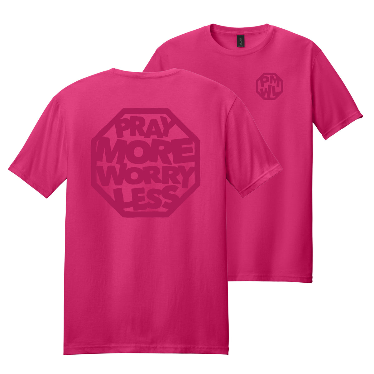 PRAY MORE WORRY LESS T-SHIRT - tonal ink