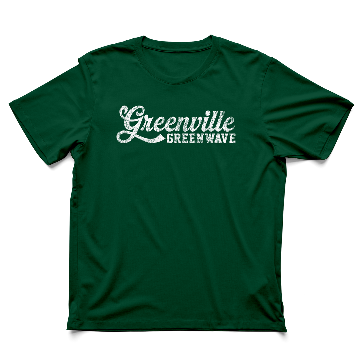 Greenville Green wave Script Tshirt