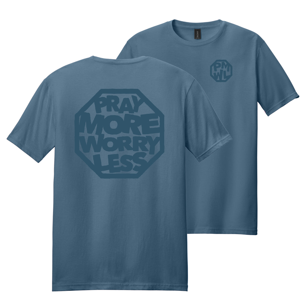 PRAY MORE WORRY LESS T-SHIRT - tonal ink