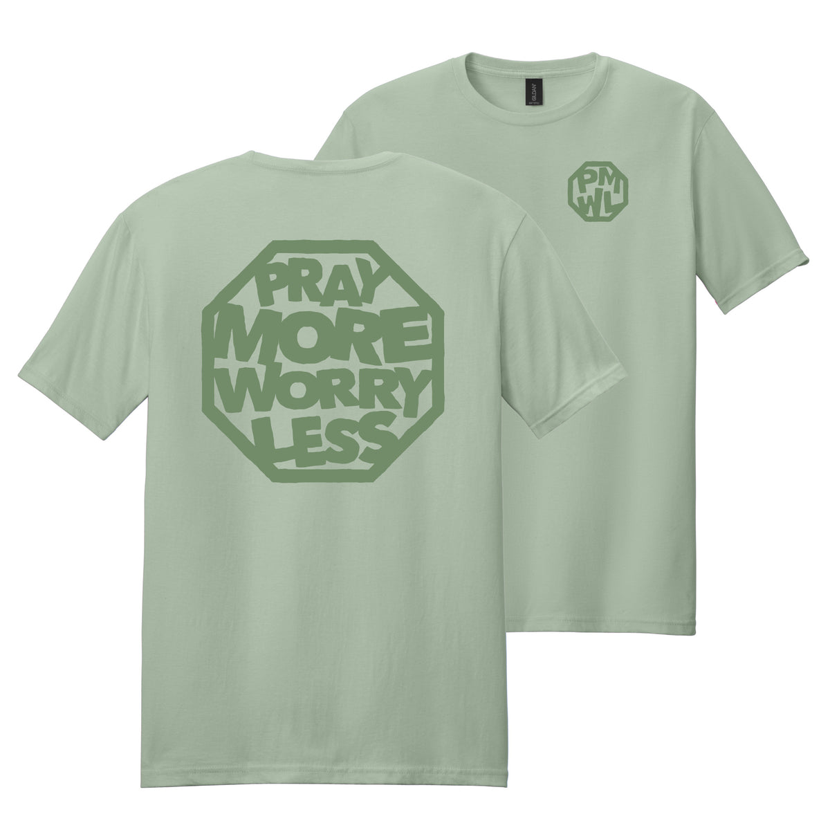 PRAY MORE WORRY LESS T-SHIRT - tonal ink